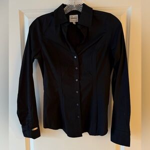Express The Essential Classic Black Collared Shirt